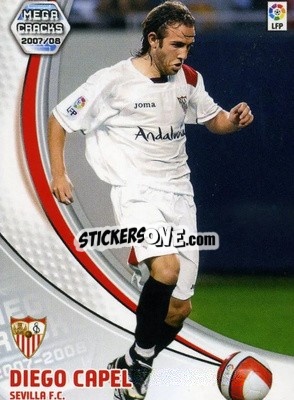 Sticker Diego Capel - Liga 2007-2008. Megacracks - Panini