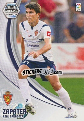 Sticker Zapater - Liga 2007-2008. Megacracks - Panini