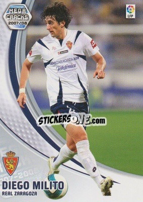 Sticker Diego Milito - Liga 2007-2008. Megacracks n. 360 - Panini