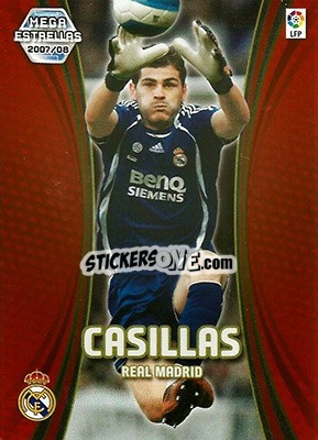Figurina Casillas - Liga 2007-2008. Megacracks - Panini