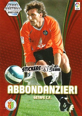 Figurina Abbondanzieri - Liga 2007-2008. Megacracks - Panini