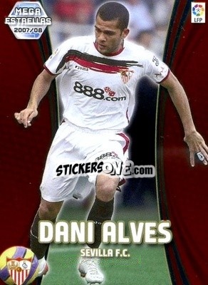 Cromo Dani Alves - Liga 2007-2008. Megacracks - Panini