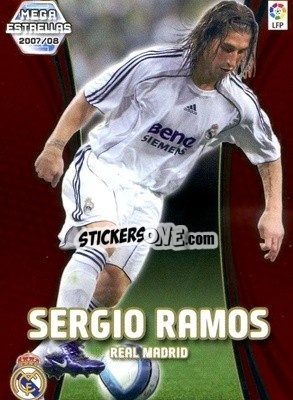 Sticker Sergio Ramos - Liga 2007-2008. Megacracks - Panini