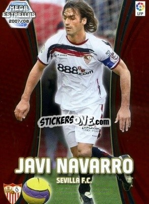 Sticker Javi Navarro - Liga 2007-2008. Megacracks - Panini