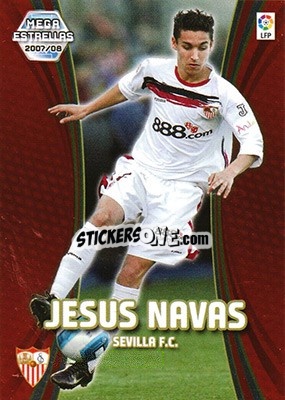 Cromo Jesus Navas - Liga 2007-2008. Megacracks - Panini