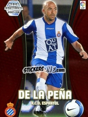 Sticker De la Peña - Liga 2007-2008. Megacracks - Panini