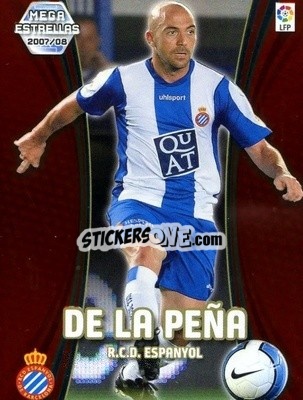 Sticker De la Peña - Liga 2007-2008. Megacracks n. 373 - Panini