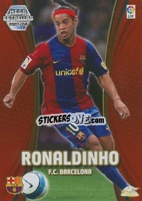 Cromo Ronaldinho - Liga 2007-2008. Megacracks - Panini