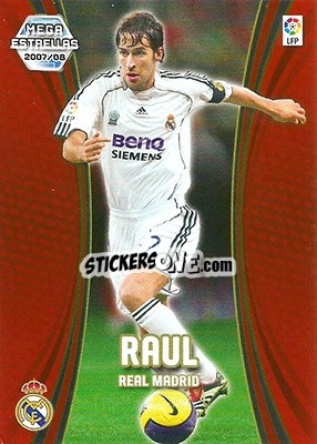 Sticker Raul González - Liga 2007-2008. Megacracks - Panini