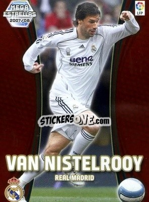 Sticker Van Nistelrooy - Liga 2007-2008. Megacracks n. 382 - Panini