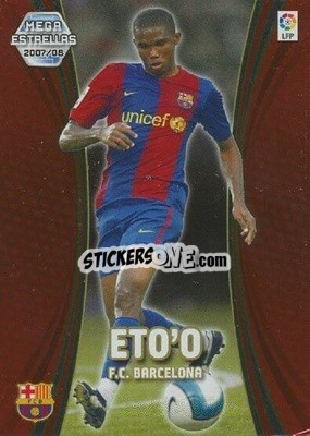 Sticker Eto'o - Liga 2007-2008. Megacracks - Panini