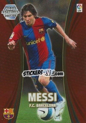 Sticker Leo Messi - Liga 2007-2008. Megacracks n. 387 - Panini