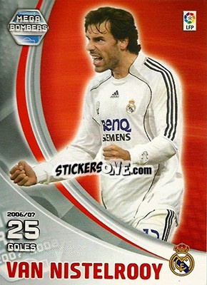 Sticker Van Nistelrooy - Liga 2007-2008. Megacracks - Panini