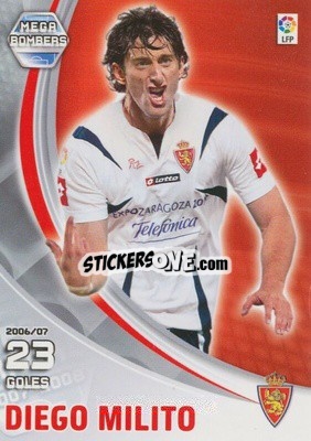Sticker Diego Milito - Liga 2007-2008. Megacracks - Panini