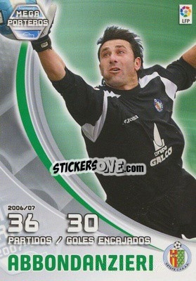 Sticker Abbondanzieri - Liga 2007-2008. Megacracks - Panini