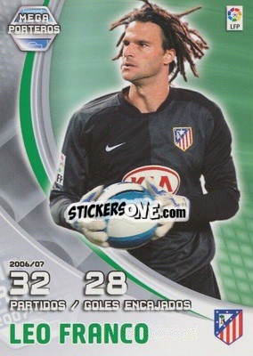 Cromo Leo Franco - Liga 2007-2008. Megacracks n. 393 - Panini