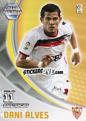 Cromo Dani Alves - Liga 2007-2008. Megacracks - Panini