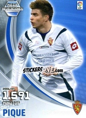 Sticker Piqué - Liga 2007-2008. Megacracks n. 401 - Panini