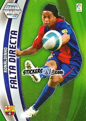Figurina Ronaldinho - Liga 2007-2008. Megacracks - Panini