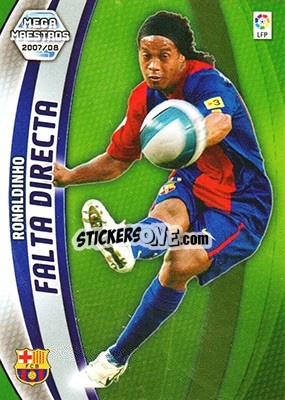 Sticker Ronaldinho - Liga 2007-2008. Megacracks - Panini