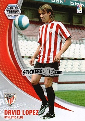 Sticker David López - Liga 2007-2008. Megacracks - Panini