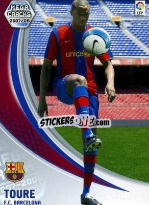 Sticker Yaya Touré - Liga 2007-2008. Megacracks n. 444 - Panini