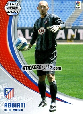Sticker Christian Abbiati - Liga 2007-2008. Megacracks n. 445 - Panini