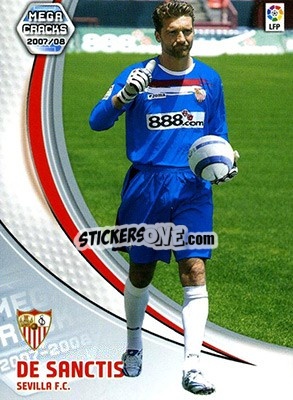 Sticker De Sanctis - Liga 2007-2008. Megacracks - Panini