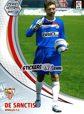 Sticker De Sanctis - Liga 2007-2008. Megacracks n. 451 - Panini