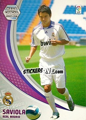 Sticker Saviola - Liga 2007-2008. Megacracks - Panini