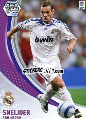 Sticker Sneijder - Liga 2007-2008. Megacracks - Panini
