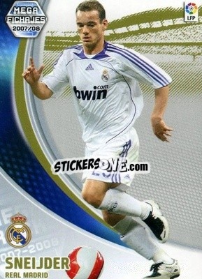 Figurina Sneijder - Liga 2007-2008. Megacracks - Panini