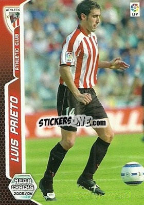 Sticker Luis Prieto - Liga 2005-2006. Megacracks - Panini