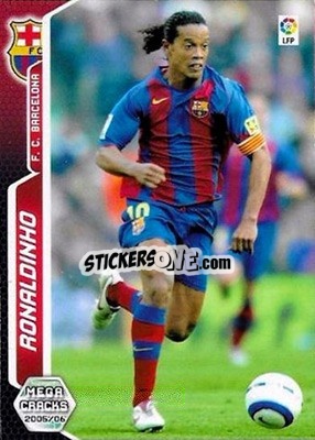 Sticker Ronaldinho - Liga 2005-2006. Megacracks n. 69 - Panini