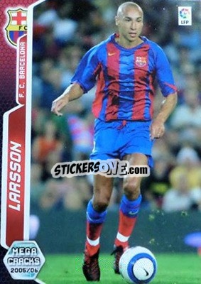 Sticker Henrik Larsson - Liga 2005-2006. Megacracks - Panini