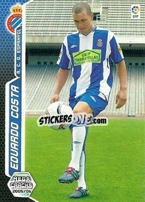 Figurina Eduardo Costa - Liga 2005-2006. Megacracks n. 155 - Panini