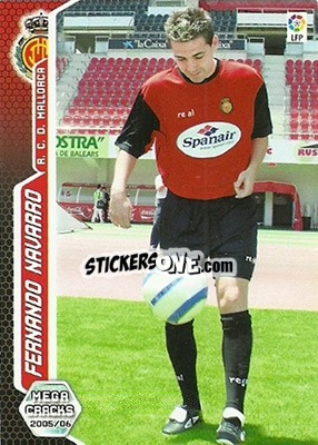 Cromo Fernando Navarro - Liga 2005-2006. Megacracks - Panini