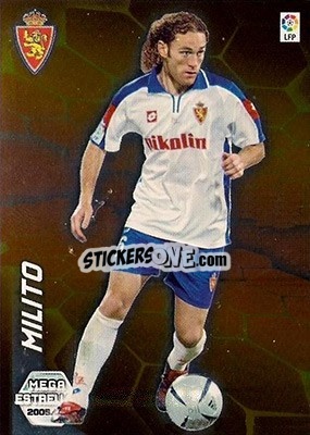 Sticker Gabriel Milito - Liga 2005-2006. Megacracks - Panini