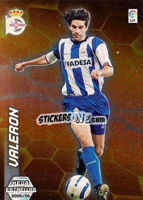 Sticker Valeron - Liga 2005-2006. Megacracks - Panini