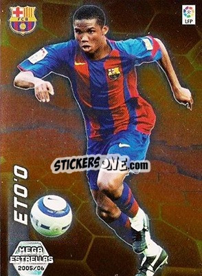 Figurina Eto'o - Liga 2005-2006. Megacracks - Panini