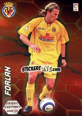 Sticker Forlan - Liga 2005-2006. Megacracks - Panini