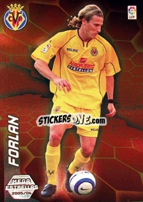 Sticker Forlan - Liga 2005-2006. Megacracks n. 392 - Panini