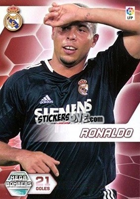 Sticker Ronaldo - Liga 2005-2006. Megacracks - Panini