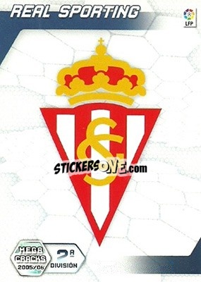 Sticker Real Sporting - Liga 2005-2006. Megacracks - Panini