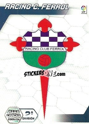 Sticker Racing C. Ferrol - Liga 2005-2006. Megacracks n. 430 - Panini