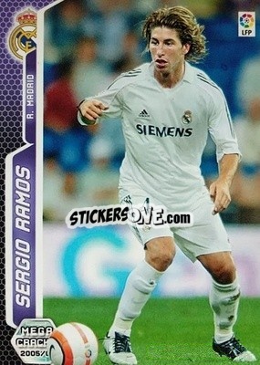 Sticker Sergio Ramos - Liga 2005-2006. Megacracks n. 487 - Panini