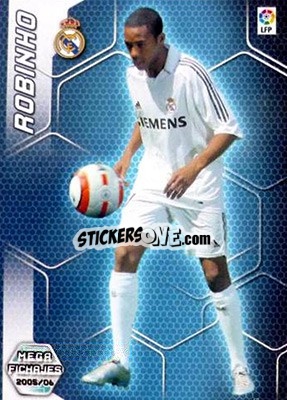 Sticker Robinho - Liga 2005-2006. Megacracks n. 500 - Panini