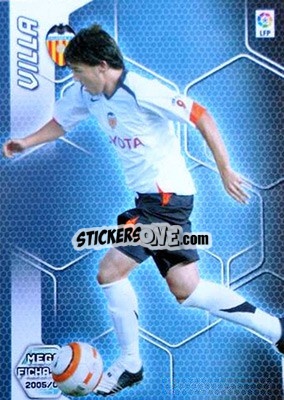 Sticker David Villa - Liga 2005-2006. Megacracks - Panini