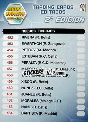 Sticker 2-a Edicion - Liga 2005-2006. Megacracks n. CHL2 - Panini