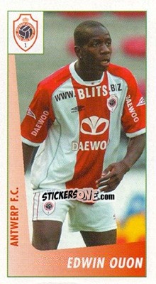 Sticker Edwin Ouon - Voetbal Belgium 2003-2004 n. 14 - Panini